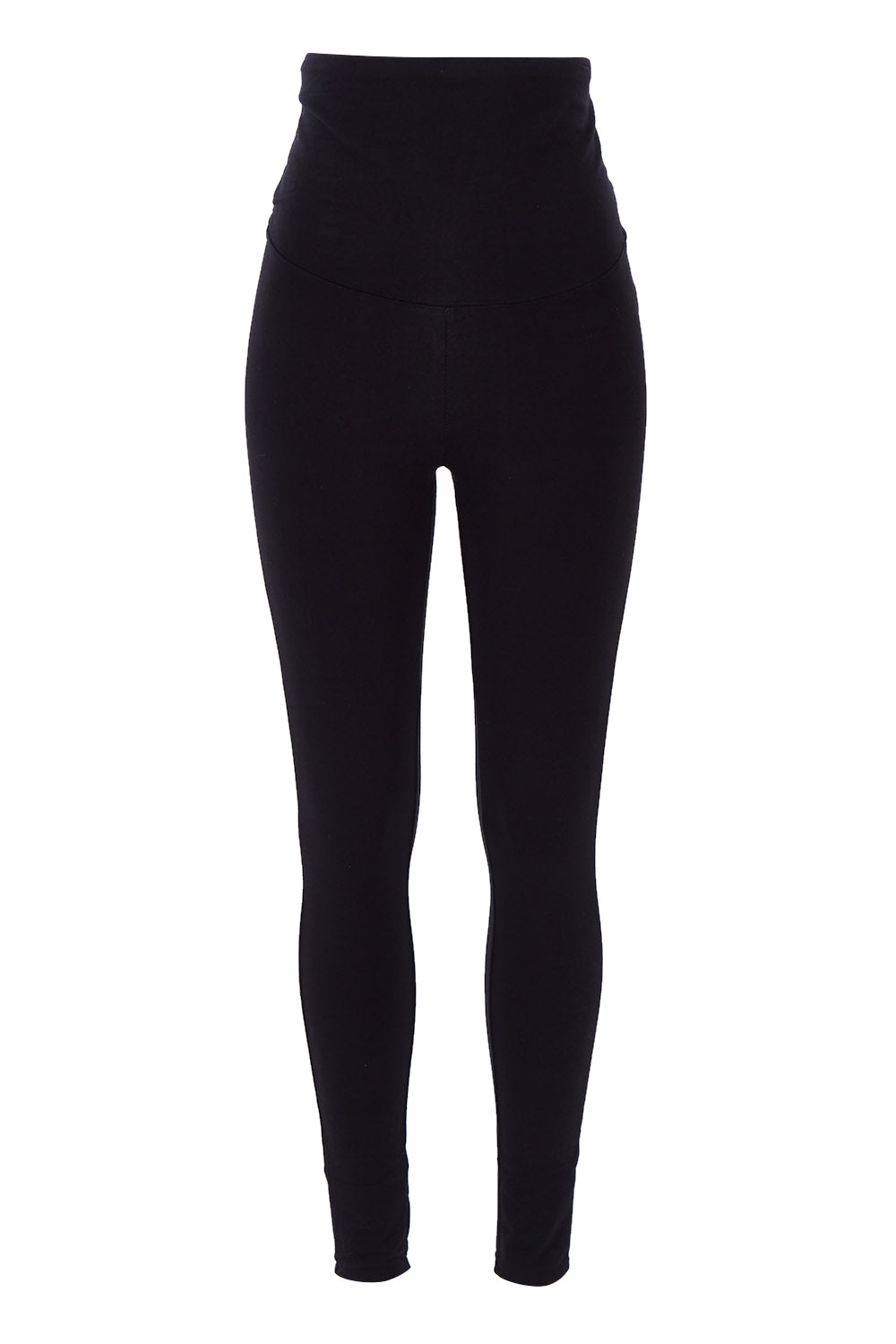 Product shot of the Over Tummy Maternity Legging in colour Black (Black), from the front