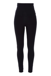 Product shot of the Over Tummy Maternity Legging in colour Black (Black), from the front