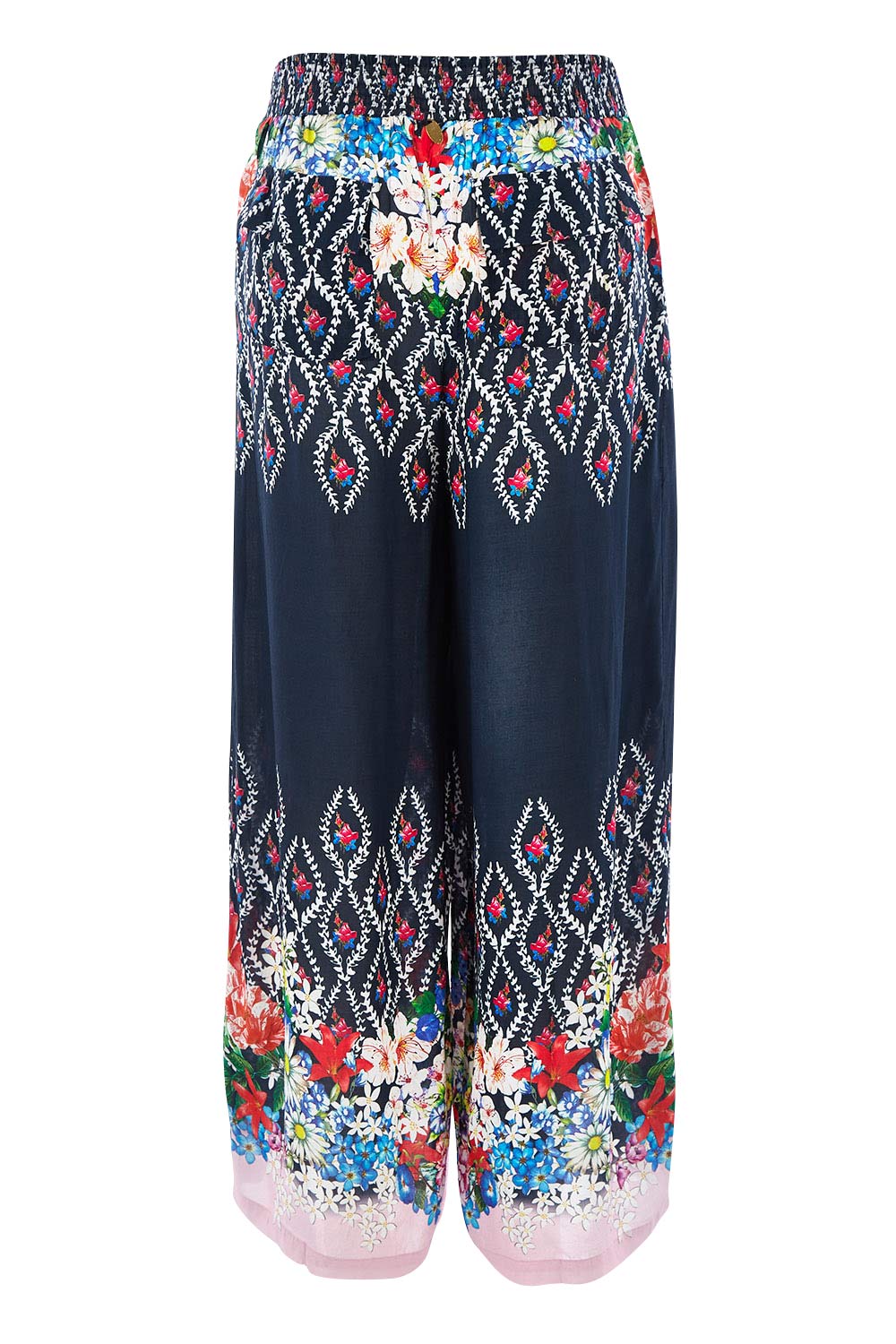 Product shot of the Ayada Pant in colour Navy (Blue), from the back