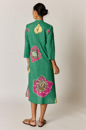 Model Genericm wearing size sample of the Batik Maxi Dress – Print in colour Print, from the front