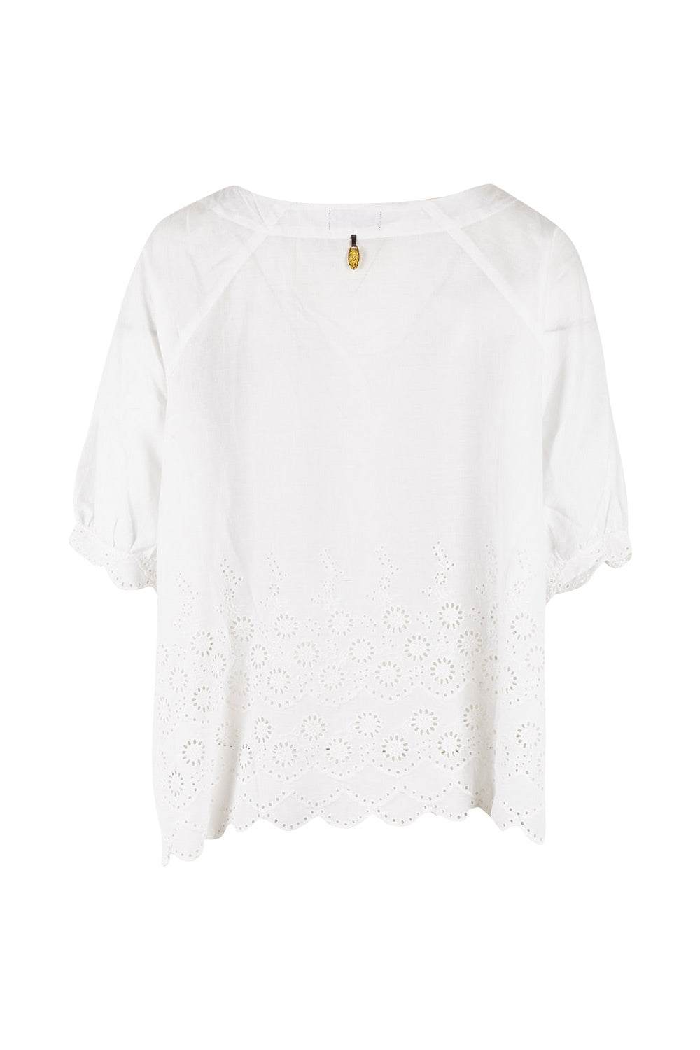 Product shot of the Bronte Top in colour White (White), from the back