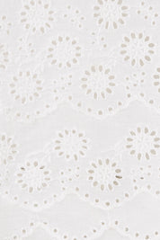 Product shot of the Bronte Top in colour White (White), detail