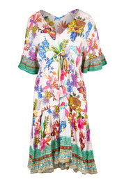 Product shot of the Caatinga Dress in colour Pink (Pink), from the front