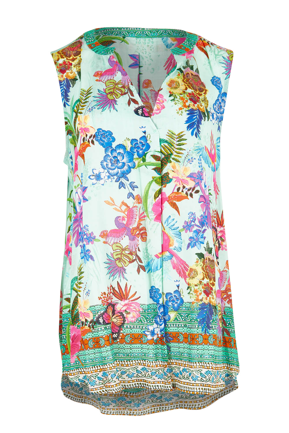 Product shot of the Caatinga Top in colour Mint (Green), from the front