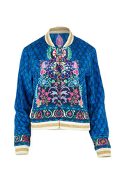 Product shot of the Camilla Jacket in colour Blue (Blue), from the front