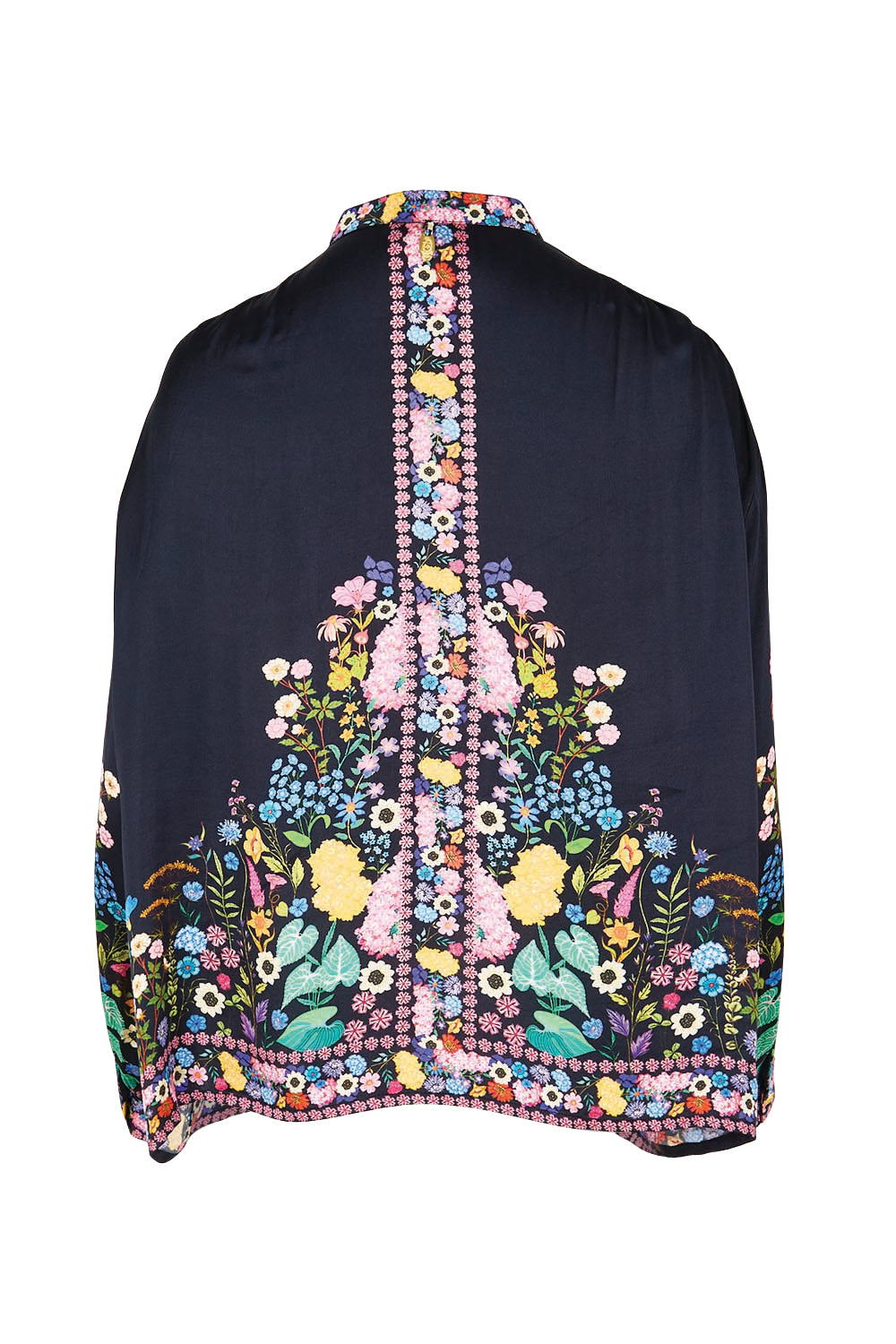 Product shot of the Delicia Shirt – Black in colour Black, from the back