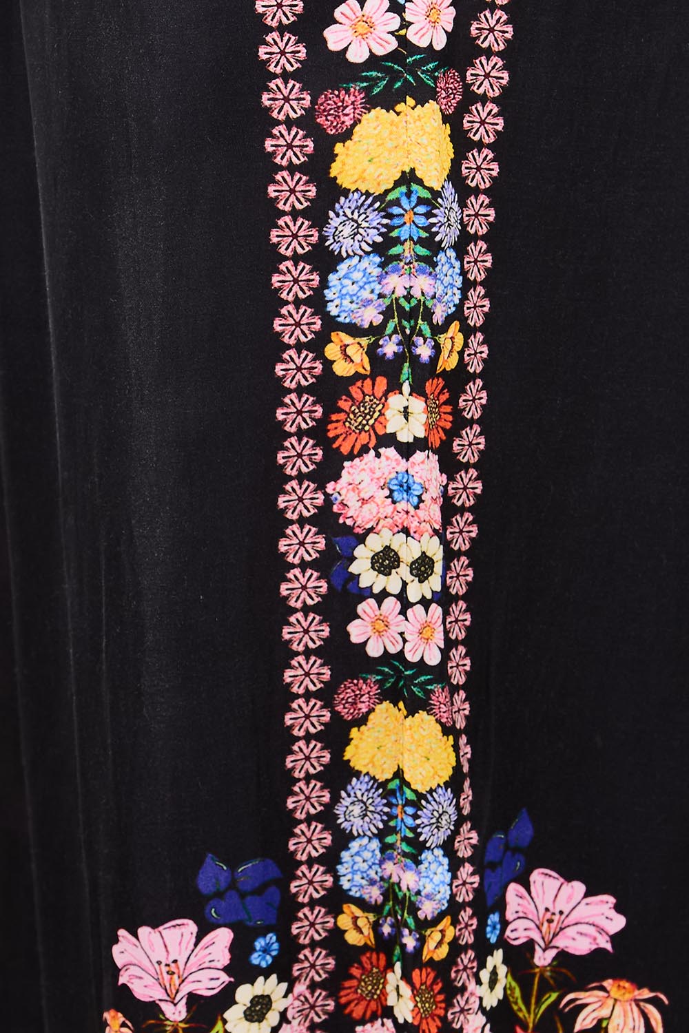 Product shot of the Delicia Pant – Black in colour Black, showing detail