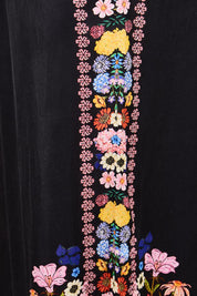 Product shot of the Delicia Pant – Black in colour Black, showing detail