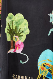 Product shot of the Down Under Kaftan in colour Black (Black), detail