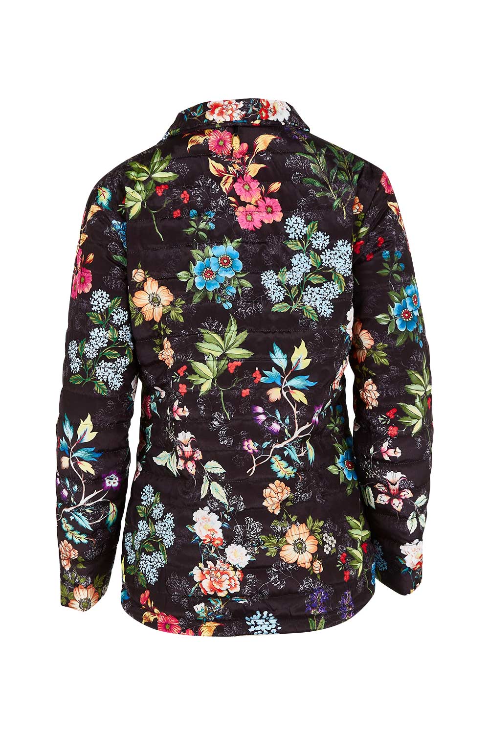 Product shot of the Evergreen Puffer in colour Black (Black), from the back