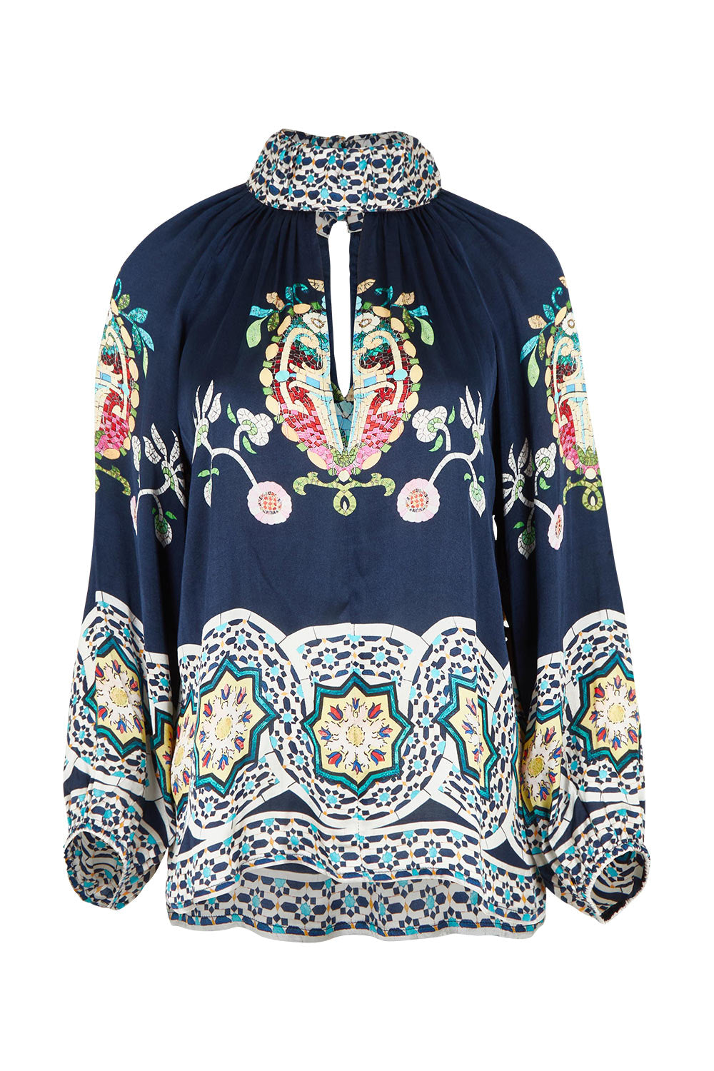 Product shot of the Garcia Shirt in colour Navy (Blue), from the front