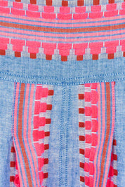 Product shot of the Ithaca Cotton Blend Pant in colour Neon, detail