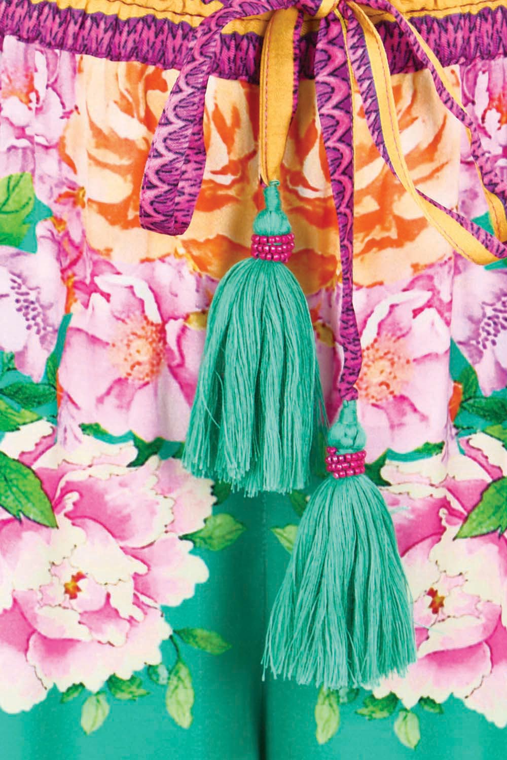 Product shot of the Liberte Pant – Green in colour Green, showing detail