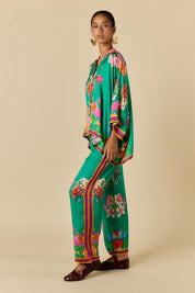 Model Genericm wearing size sample of the Liberte Shirt – Green in colour Green, from the front