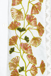 Product shot of the Monfils Cotton Top in colour White (White), detail