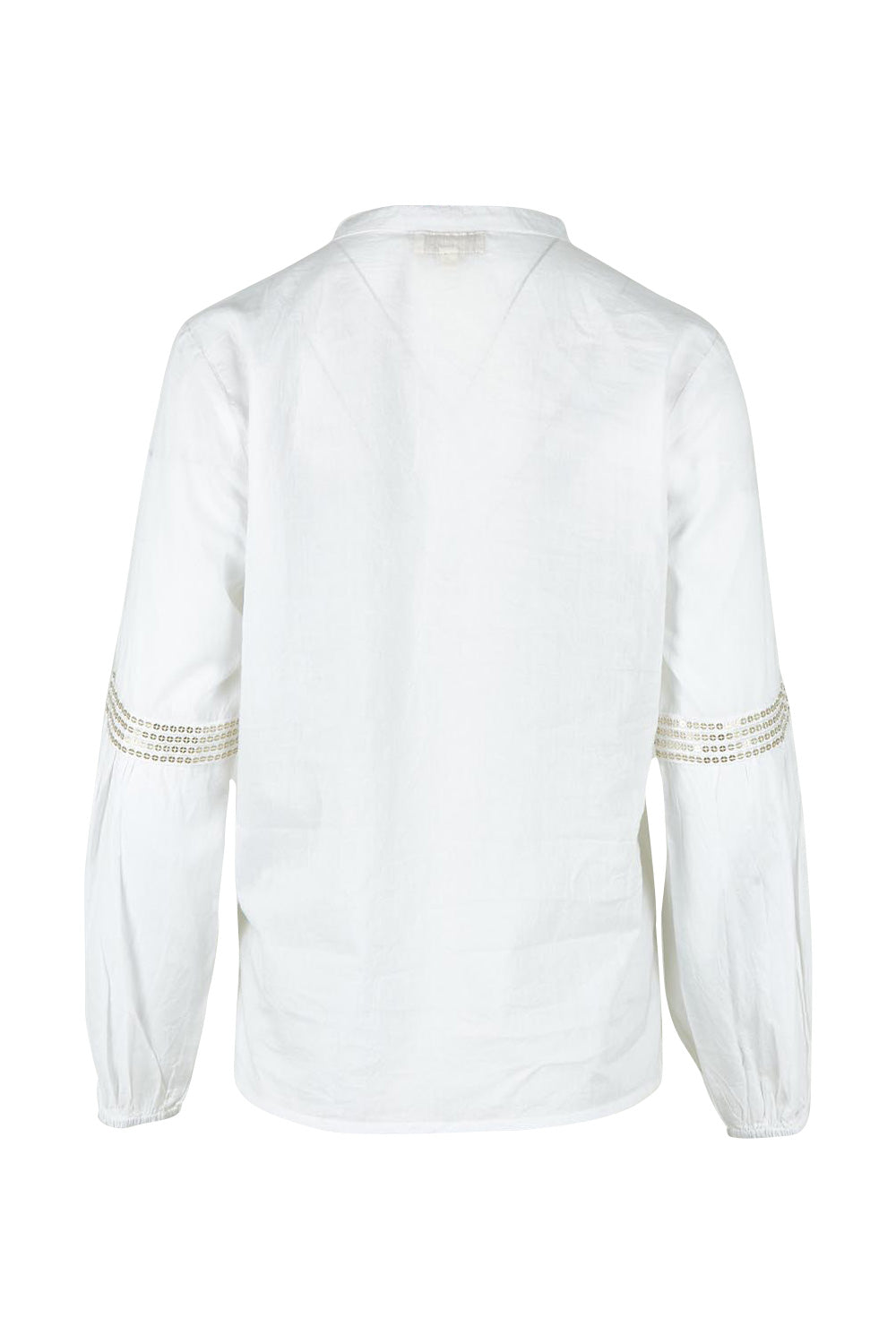 Product shot of the Moonshine Cotton Shirt in colour White (White), from the back