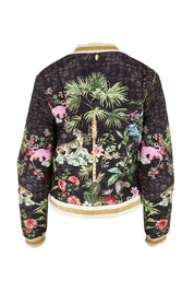 Product shot of the Nouveau Quilted Jacket in colour Black (Black), from the back
