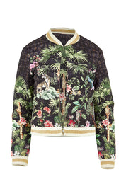 Product shot of the Nouveau Quilted Jacket in colour Black (Black), from the front