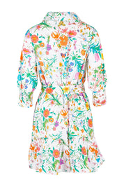 Product shot of the Olivet Dress in colour White (White), from the back