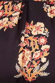Product shot of the Paisley Dress in colour Black (Black), detail