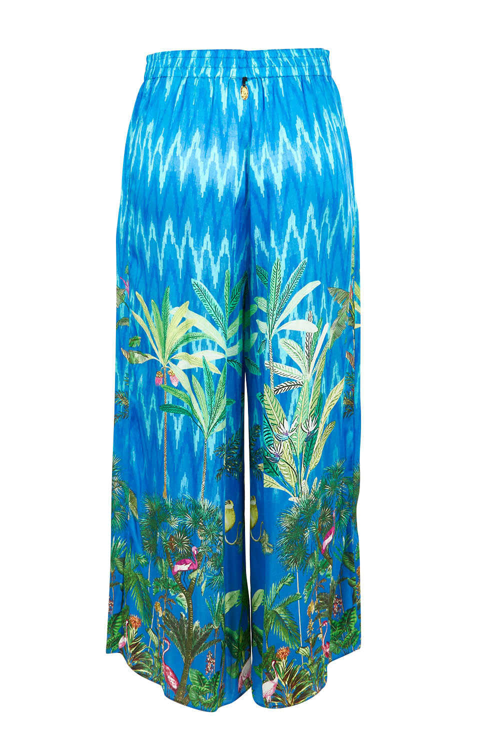 Product shot of the Palm Springs Pant in colour Blue (Blue), from the back