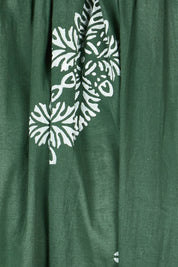 Product shot of the Primavera Cotton Maxi Dress in colour Olive (Green), detail