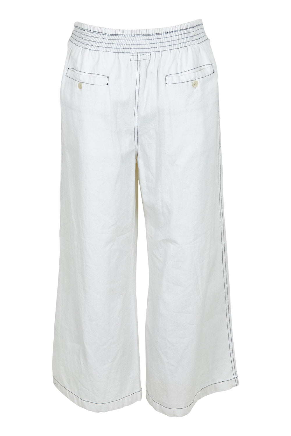 Product shot of the Pula Pant in colour White (White), from the back