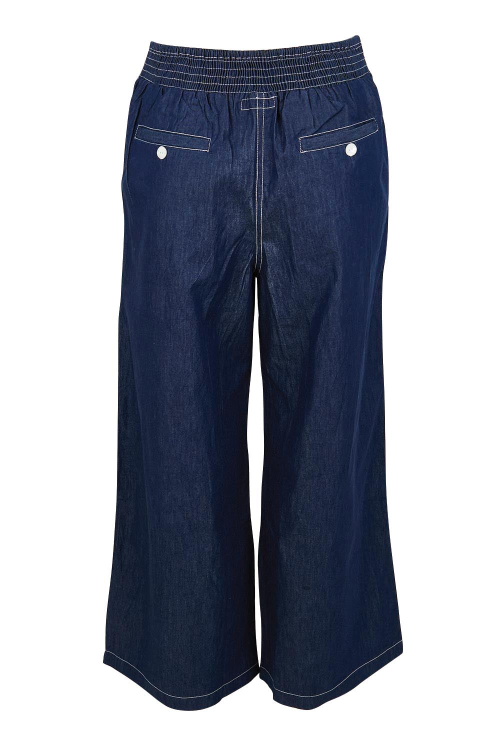 Product shot of the Pula Pant – Denim in colour Denim, from the back