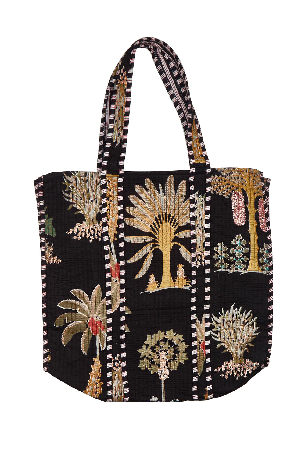 Product shot of the Quilted Bag in colour Meadow (Blue), from the back