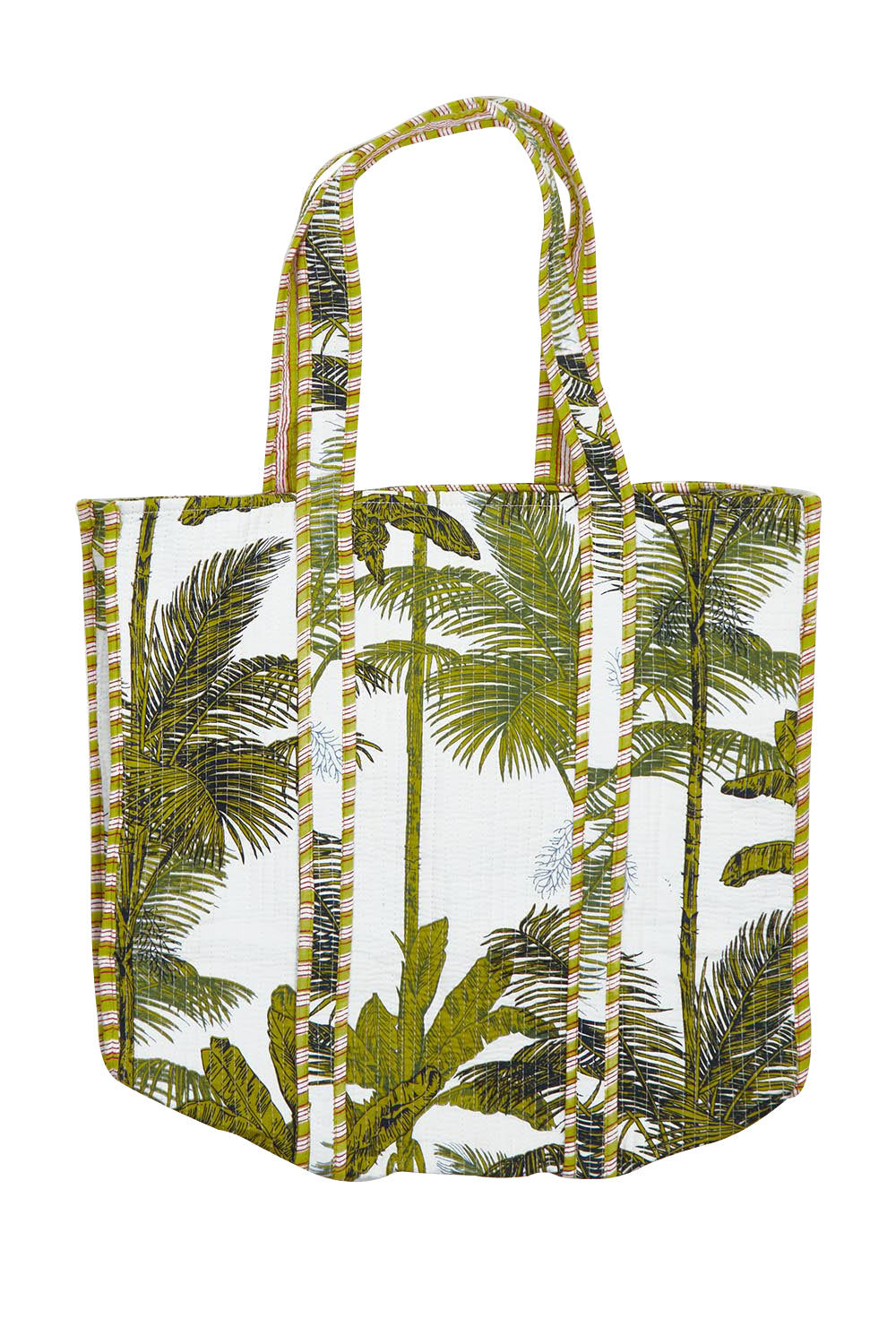 Product shot of the Quilted Bag in colour Treetop, from the front