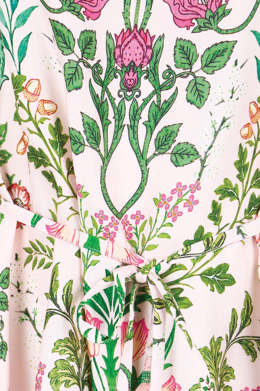 Product shot of the Tatiana Poncho – Pink in colour Pink, showing detail