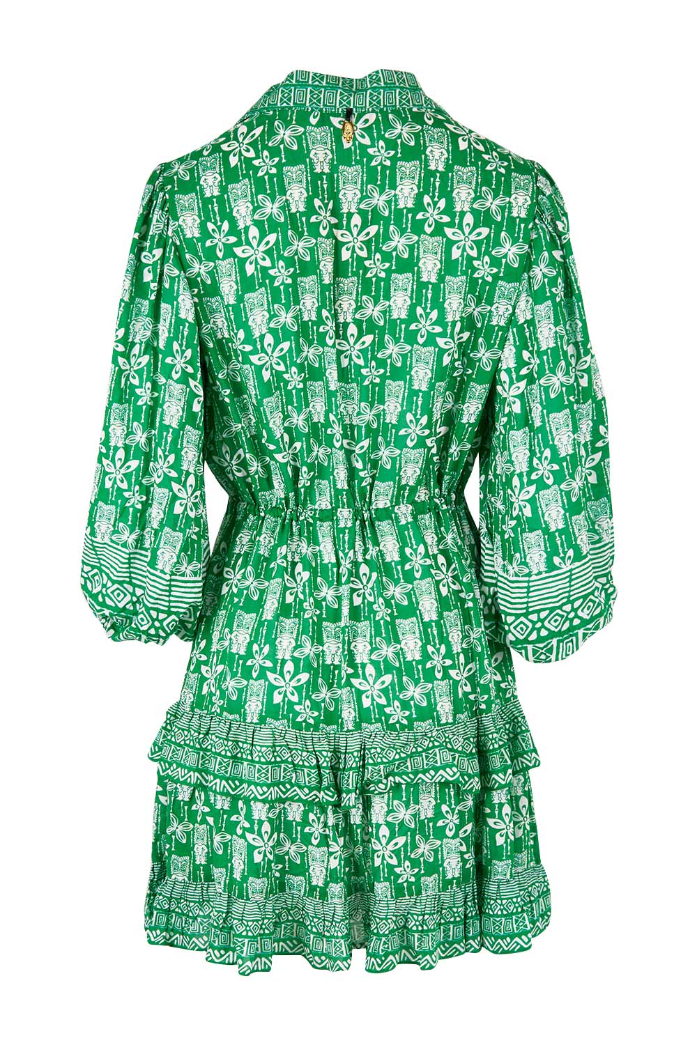 Preloved Tiki Tiered Dress - Emerald