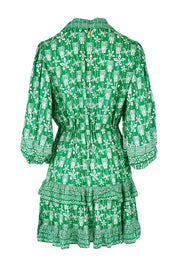 Preloved Tiki Tiered Dress - Emerald