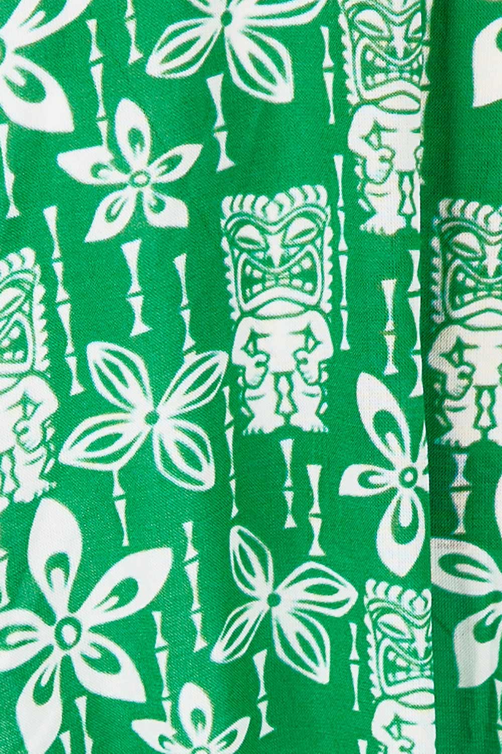 Preloved Tiki Tiered Dress - Emerald