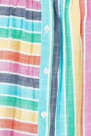 Product shot of the Vishnik Cotton Shirt in colour Stripe, detail