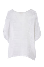 Product shot of the Wenzel Kaftan in colour White (White), from the back