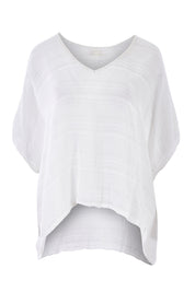 Product shot of the Wenzel Kaftan in colour White (White), from the front