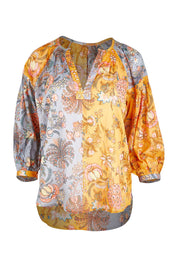 Product shot of the Willow Shirt in colour Multi, from the front