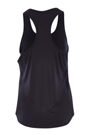 Product shot of the Back To Bare Action Bk Tank in colour Black (Black), from the back