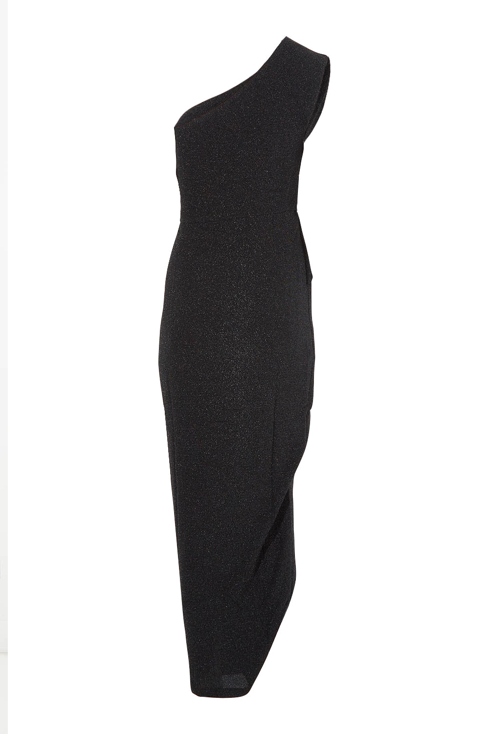 Product shot of the Valedictory Dress in colour Black (Black), from the back