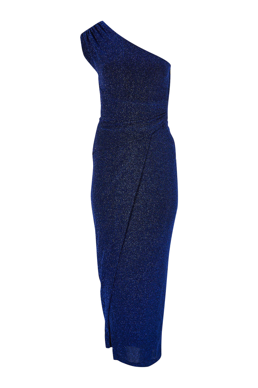Product shot of the Valedictory Dress in colour Sapphire (Blue), from the front
