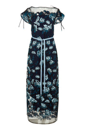 Product shot of the Love Potion Maxi Dress in colour Midnight (Blue), from the front