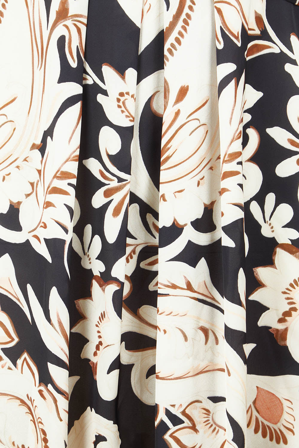 Product shot of the Charming Courtyard Dress in colour Blkcream, detail