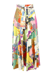 Product shot of the Florida Cotton Maxi Skirt in colour Cloud, from the back