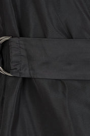 Product shot of the Noir Trench in colour Black (Black), detail