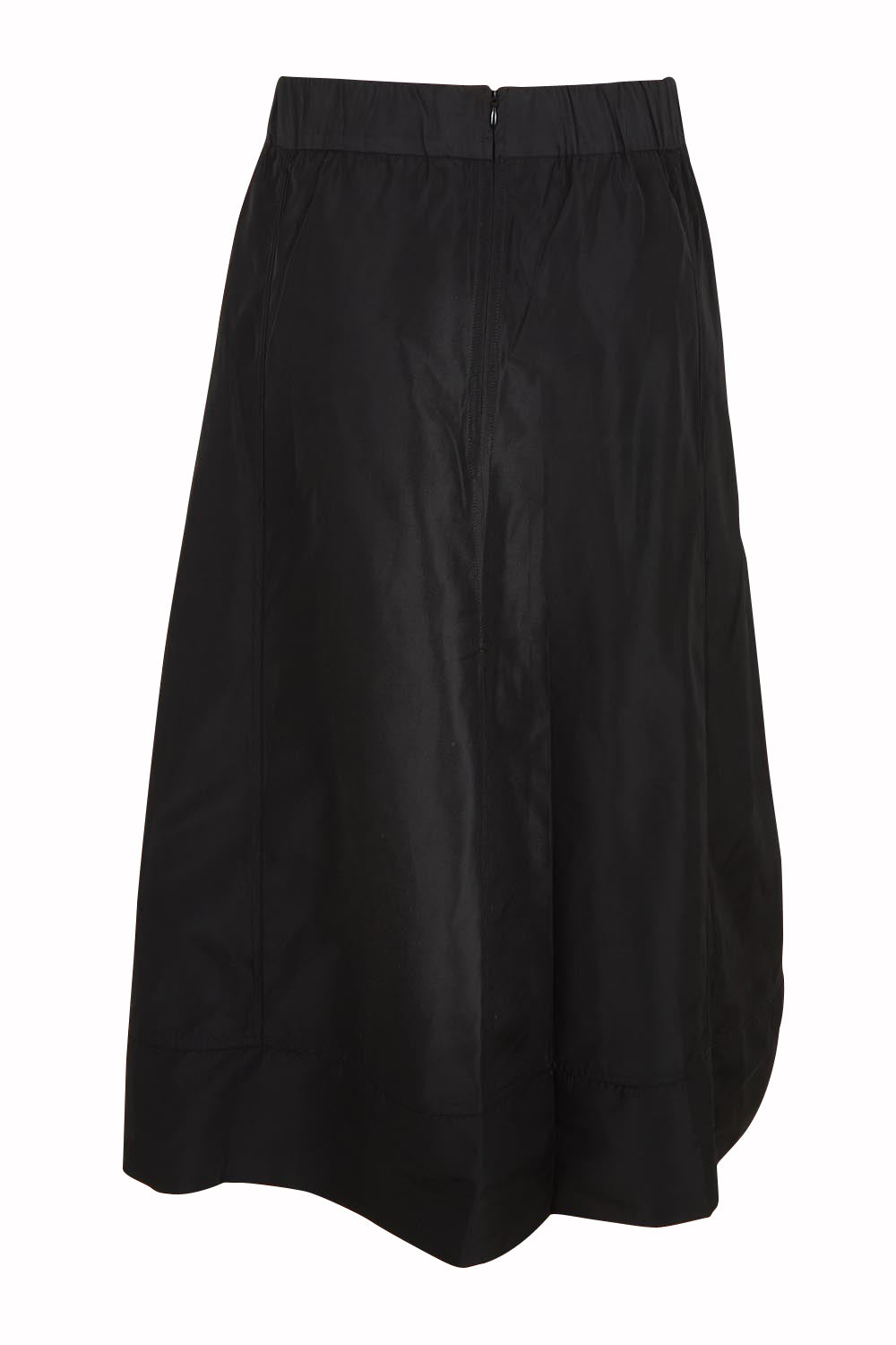Product shot of the Pleated Ain colourLine Skirt - Black (Black), from the back