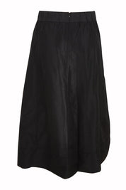 Product shot of the Pleated Ain colourLine Skirt - Black (Black), from the back
