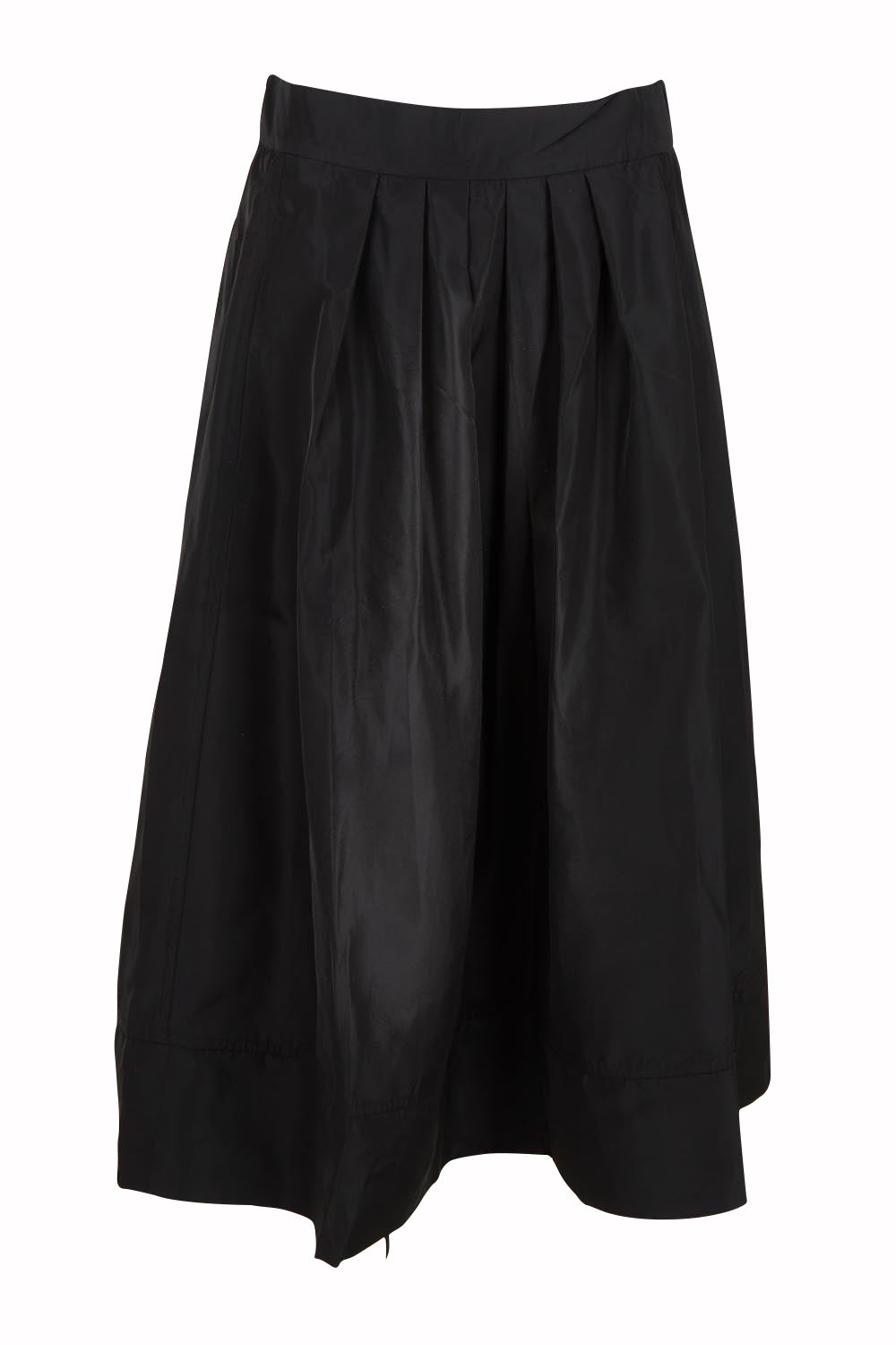 Product shot of the Pleated Ain colourLine Skirt - Black (Black), from the front