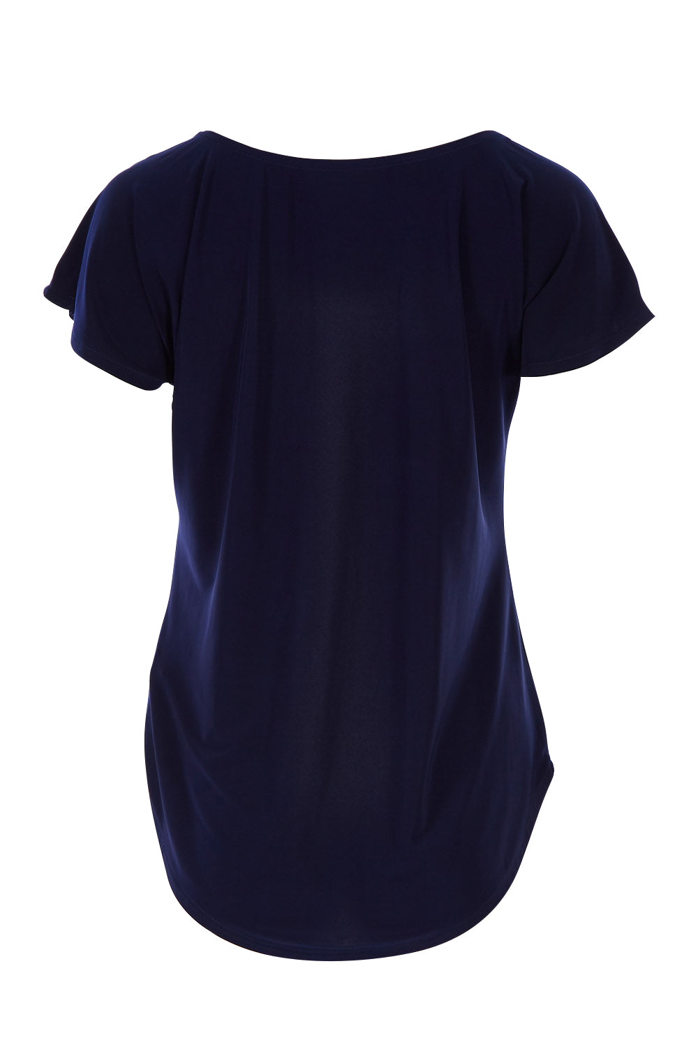 Product shot of the Analia Reversible Top in colour Navy (Blue), from the back