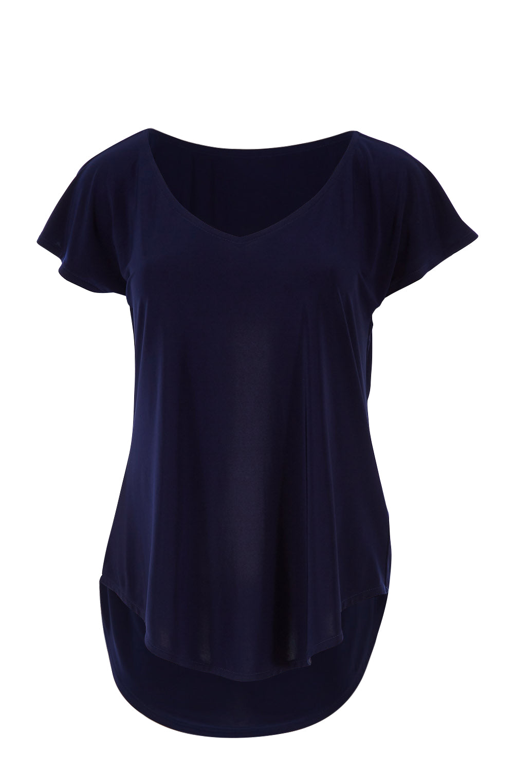 Product shot of the Analia Reversible Top in colour Navy (Blue), from the front